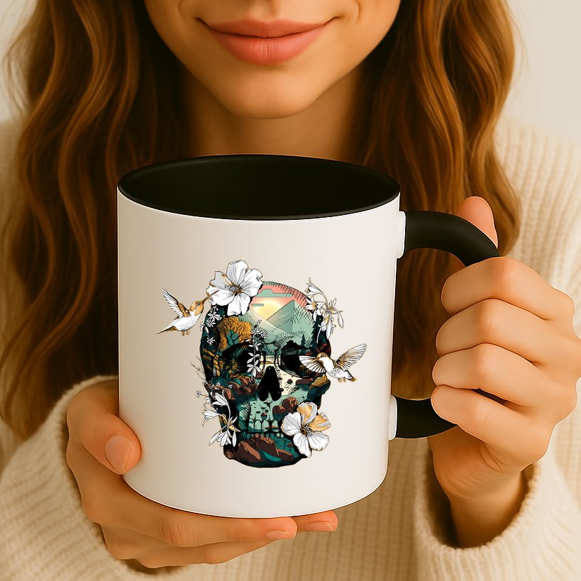 Wilderness Nature Lover Skull Mug