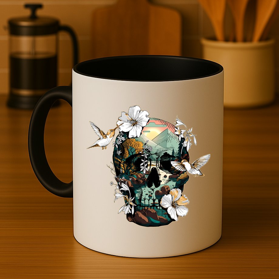 Wilderness Nature Lover Skull Mug
