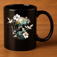 Wilderness Nature Lover Skull 11oz C Handle Ceramic Mug