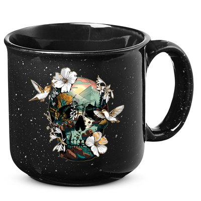 Wilderness Nature Lover Skull 15oz Campfire Ceramic Mug