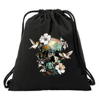 Wilderness Nature Lover Skull Drawstring Bag