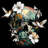 Wilderness Nature Lover Skull Drawstring Bag