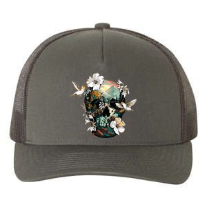 Wilderness Nature Lover Skull Yupoong Adult 5-Panel Trucker Hat