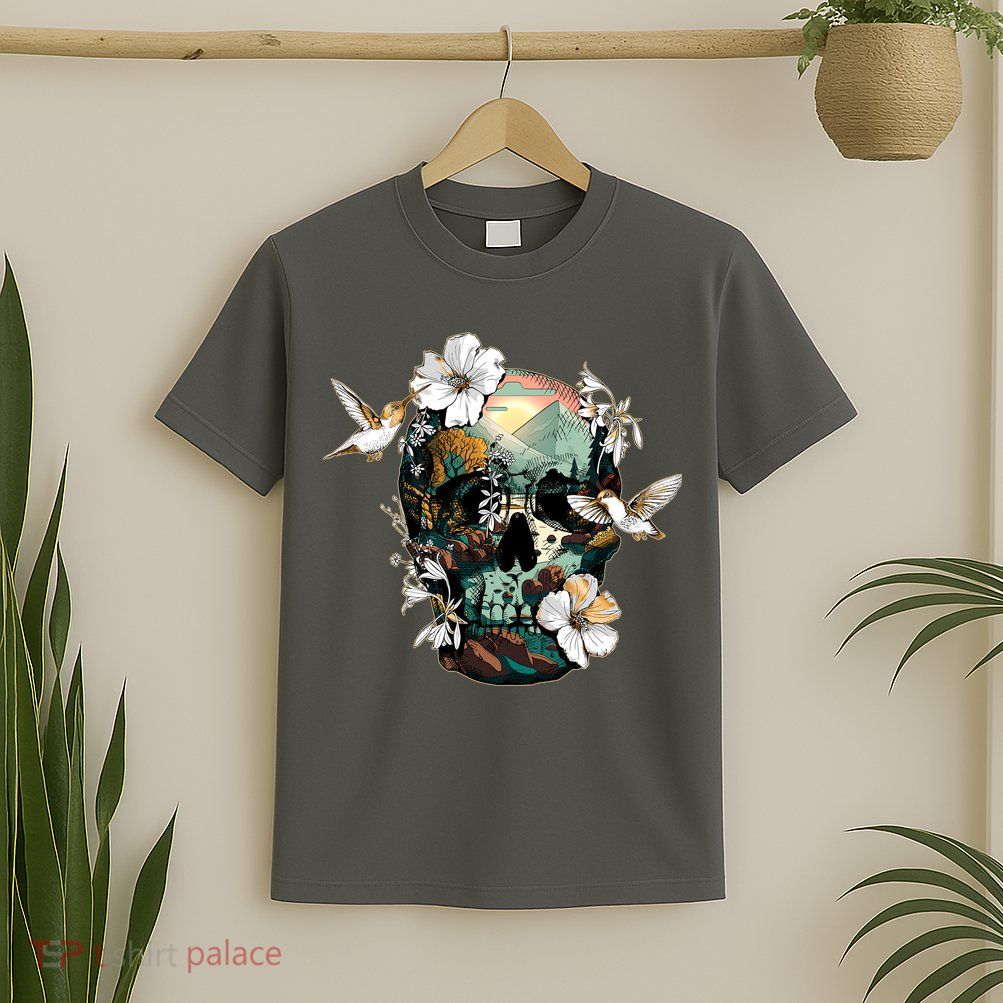 Wilderness Nature Lover Skull T-Shirt
