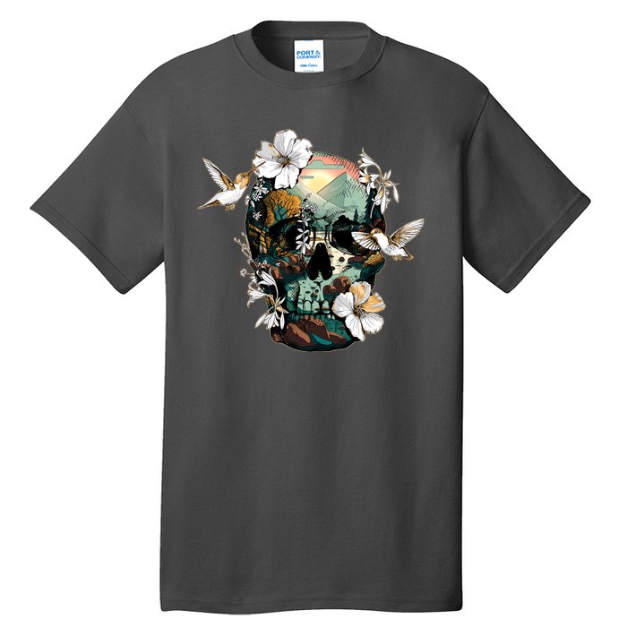 Wilderness Nature Lover Skull Tall T-Shirt