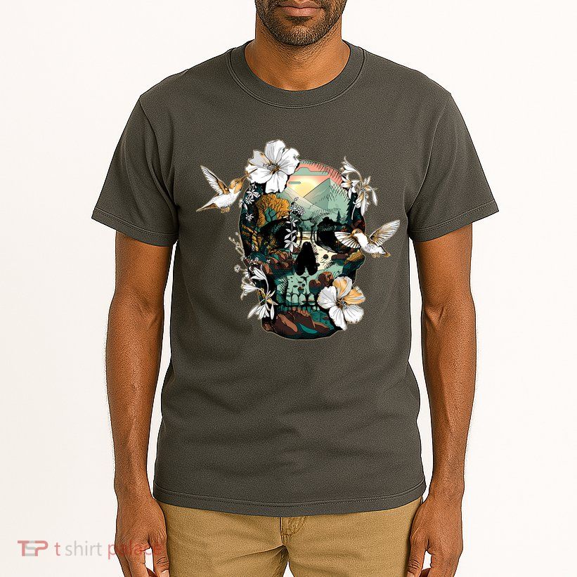 Wilderness Nature Lover Skull Tall T-Shirt
