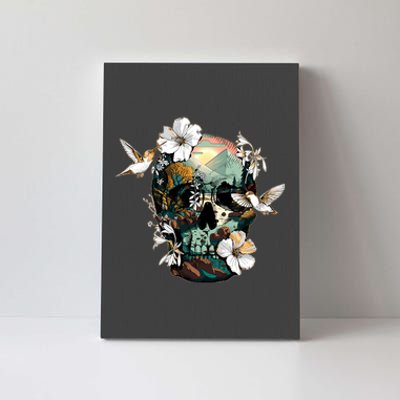 Wilderness Nature Lover Skull Canvas