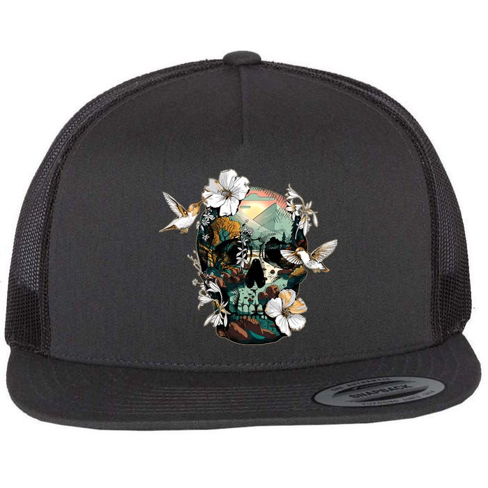 Wilderness Nature Lover Skull Flatbill Hat