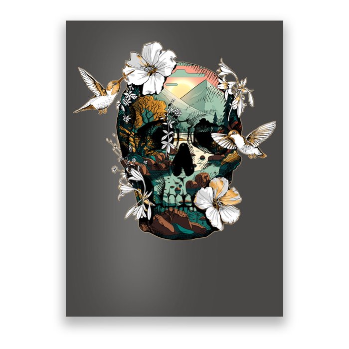 Wilderness Nature Lover Skull Poster