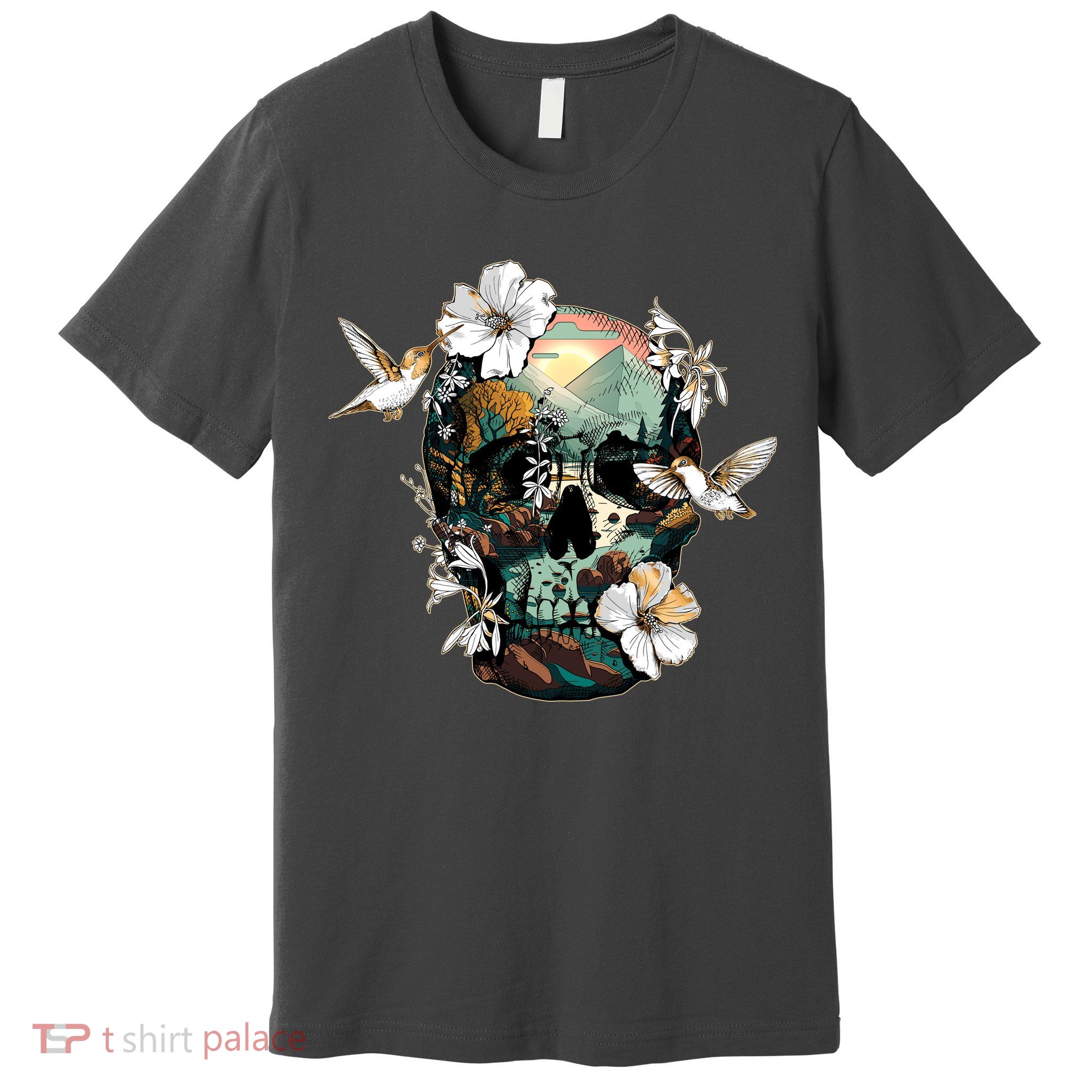 Wilderness Nature Lover Skull Premium T-Shirt