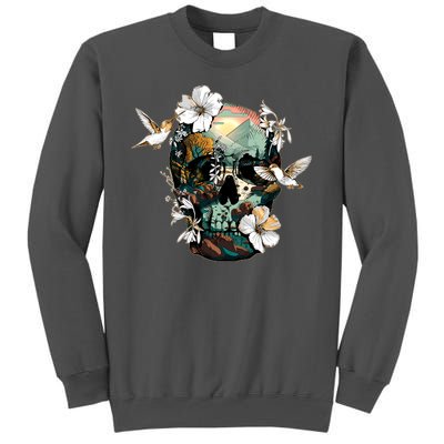 Wilderness Nature Lover Skull Tall Sweatshirt