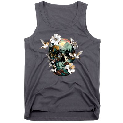 Wilderness Nature Lover Skull Tank Top