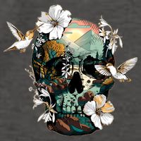 Wilderness Nature Lover Skull Vector Backpack