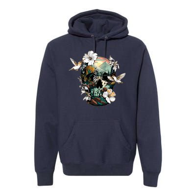 Wilderness Nature Lover Skull Premium Hoodie