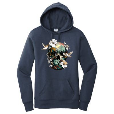 Wilderness Nature Lover Skull Women's Pullover Hoodie