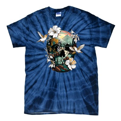 Wilderness Nature Lover Skull Tie-Dye T-Shirt