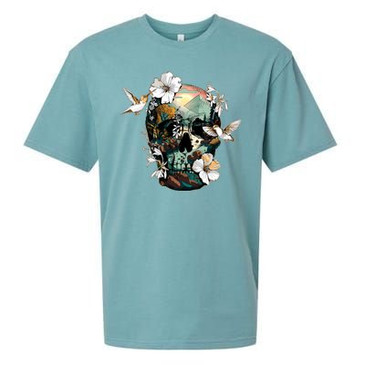 Wilderness Nature Lover Skull Sueded Cloud Jersey T-Shirt