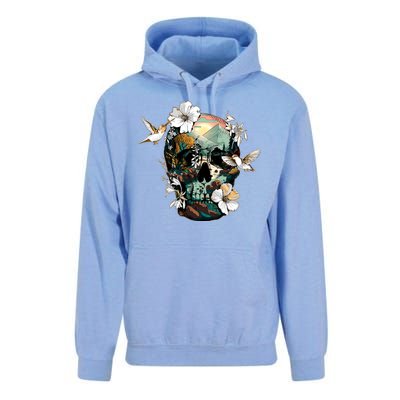 Wilderness Nature Lover Skull Unisex Surf Hoodie