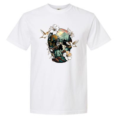 Wilderness Nature Lover Skull Garment-Dyed Heavyweight T-Shirt