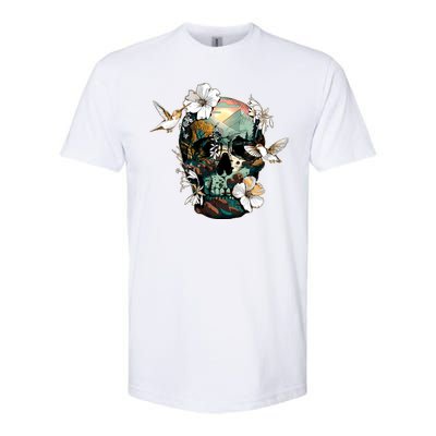 Wilderness Nature Lover Skull Softstyle® CVC T-Shirt