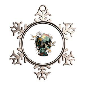 Wilderness Nature Lover Skull Metallic Star Ornament