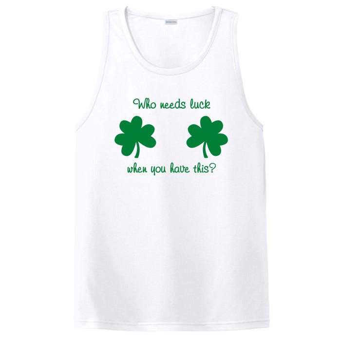 Who Needs Luck When You Have This Funny St Patrick's Day PosiCharge Competitor Tank