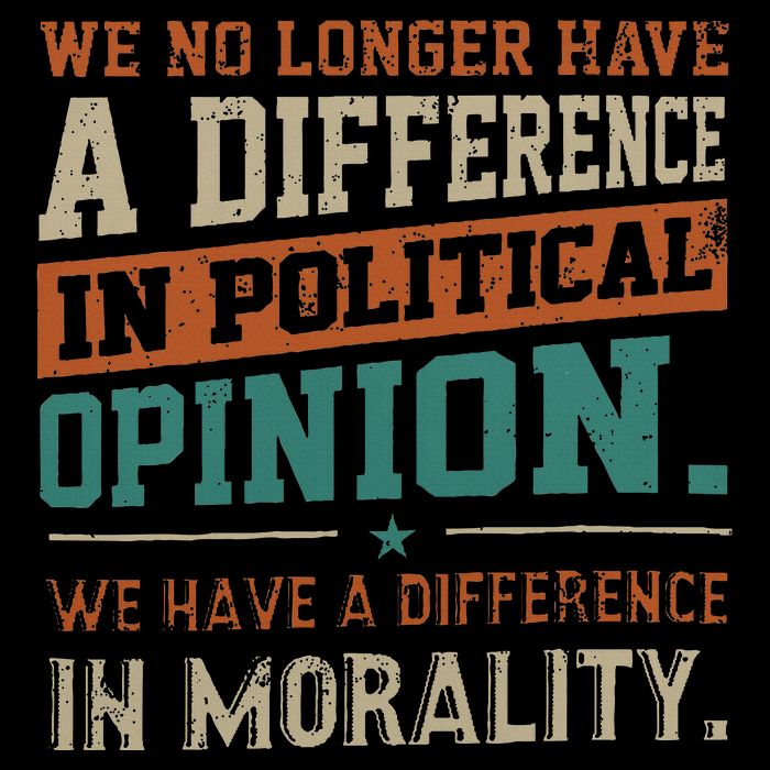 We No Longer Have A Difference In Political Opinion Morality Cooling Performance Crew T-Shirt