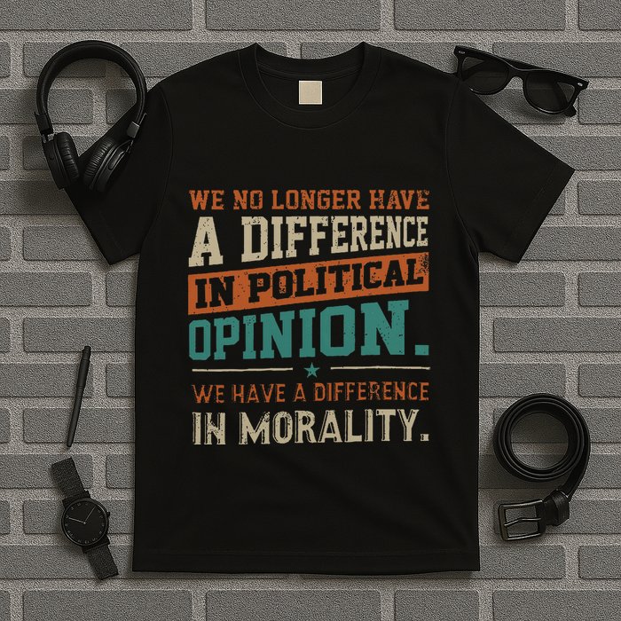 We No Longer Have A Difference In Political Opinion Morality T-Shirt
