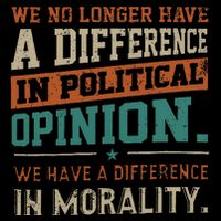 We No Longer Have A Difference In Political Opinion Morality Flat Bill Trucker Hat
