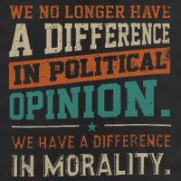 We No Longer Have A Difference In Political Opinion Morality Golf Towel