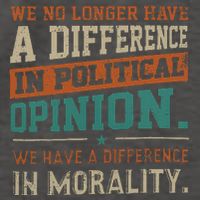 We No Longer Have A Difference In Political Opinion Morality Vector Backpack