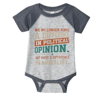 We No Longer Have A Difference In Political Opinion Morality Infant Baby Jersey Bodysuit
