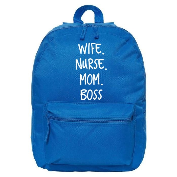 Wife Nurse Mom Boss Gift 16 in Basic Backpack