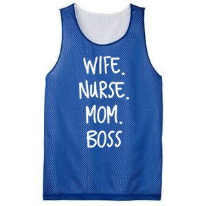 Wife Nurse Mom Boss Gift Mesh Reversible Basketball Jersey Tank