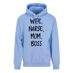 Wife Nurse Mom Boss Gift Unisex Surf Hoodie