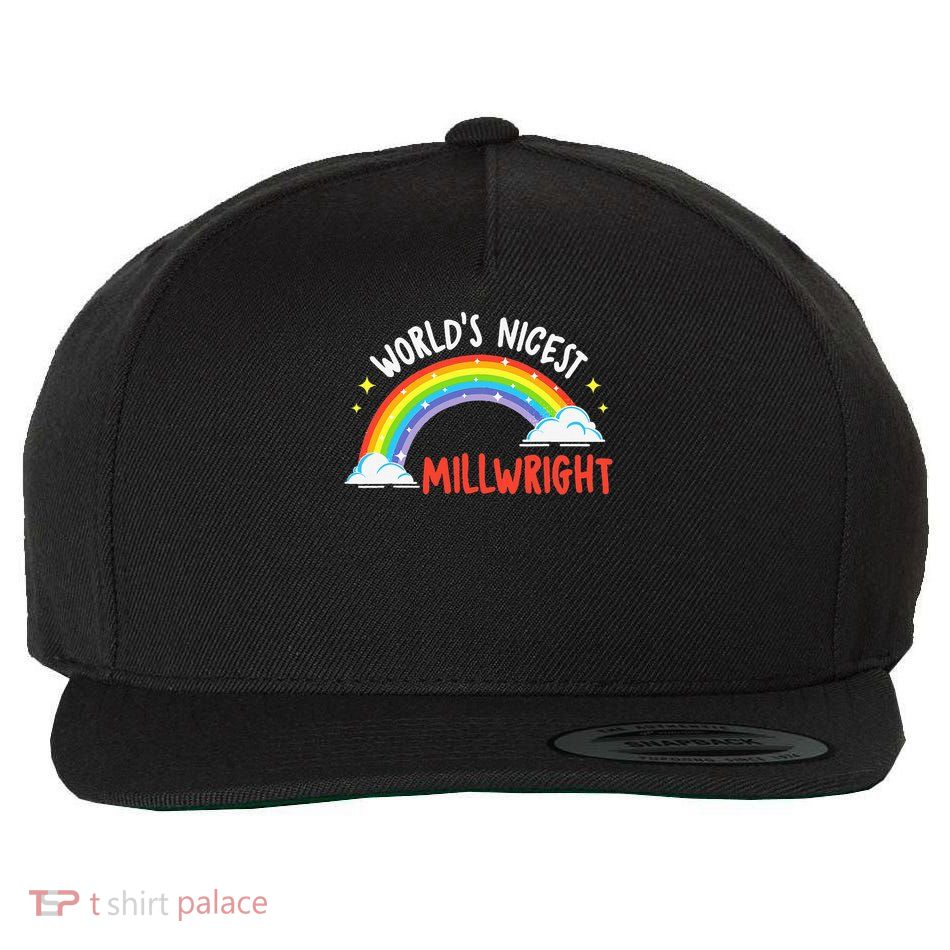 World's Nicest Millwright Machinery Machinist Metal Worker Wool Snapback Cap