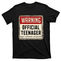 Warning Nager May Contain Attitude 13th Birthday T-Shirt