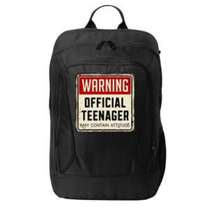 Warning Nager May Contain Attitude 13th Birthday City Backpack