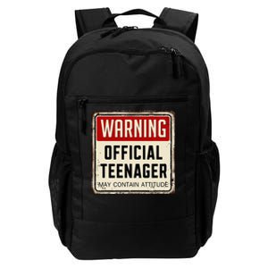 Warning Nager May Contain Attitude 13th Birthday Daily Commute Backpack