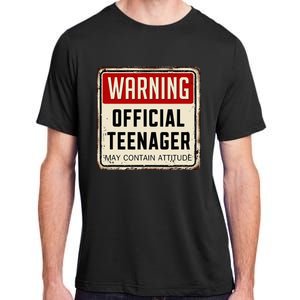 Warning Nager May Contain Attitude 13th Birthday Adult ChromaSoft Performance T-Shirt