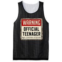 Warning Nager May Contain Attitude 13th Birthday Mesh Reversible Basketball Jersey Tank