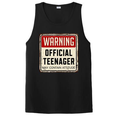 Warning Nager May Contain Attitude 13th Birthday PosiCharge Competitor Tank