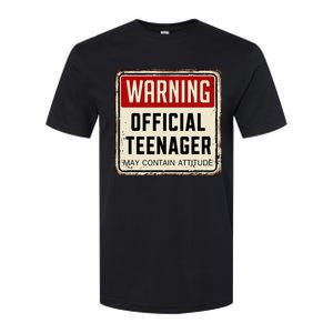 Warning Nager May Contain Attitude 13th Birthday Softstyle CVC T-Shirt