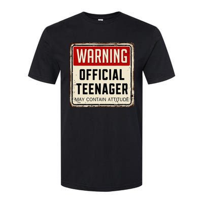 Warning Nager May Contain Attitude 13th Birthday Softstyle CVC T-Shirt