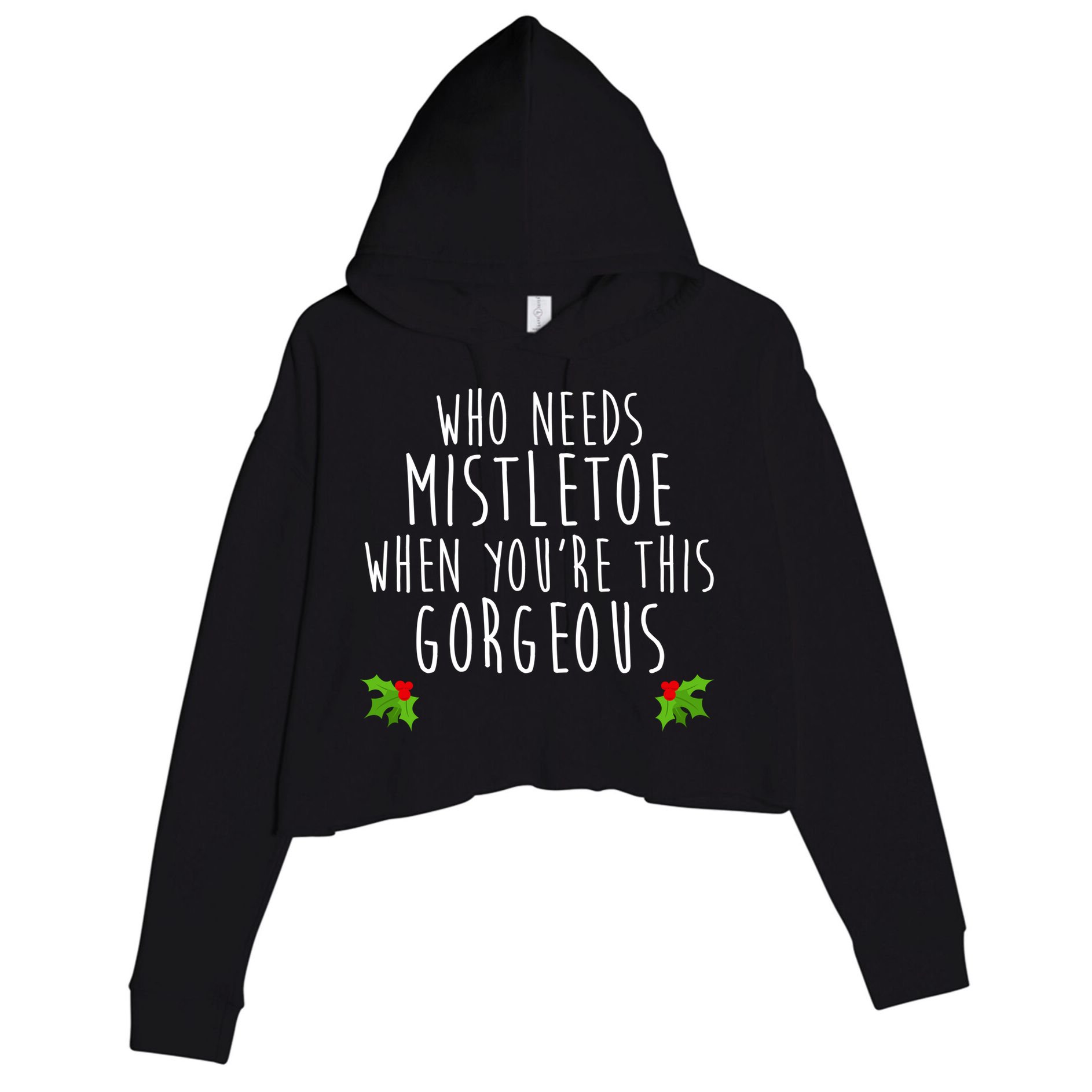 Who Need Mistletoe When You're This Gorgeous Crop Fleece Hoodie