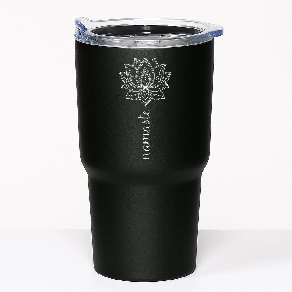 Womens Namaste Mandala Lotus Meditation Workout Yoga Lover Tumbler
