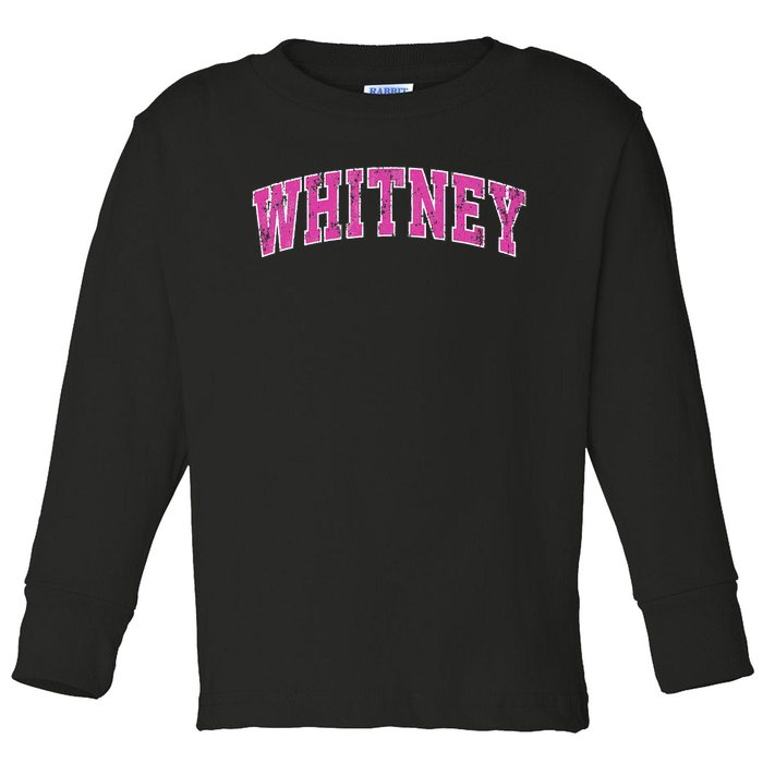 Whitney Nevada Nv Vintage Sports Design Toddler Long Sleeve Shirt