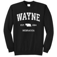 Wayne Nebraska Ne Vintage Athletic Black Sports Tall Sweatshirt