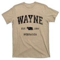 Wayne Nebraska Ne Vintage Athletic Black Sports T-Shirt