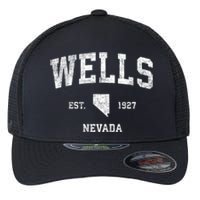 Wells Nevada Nv Vintage Athletic Sports Flexfit Unipanel Trucker Cap